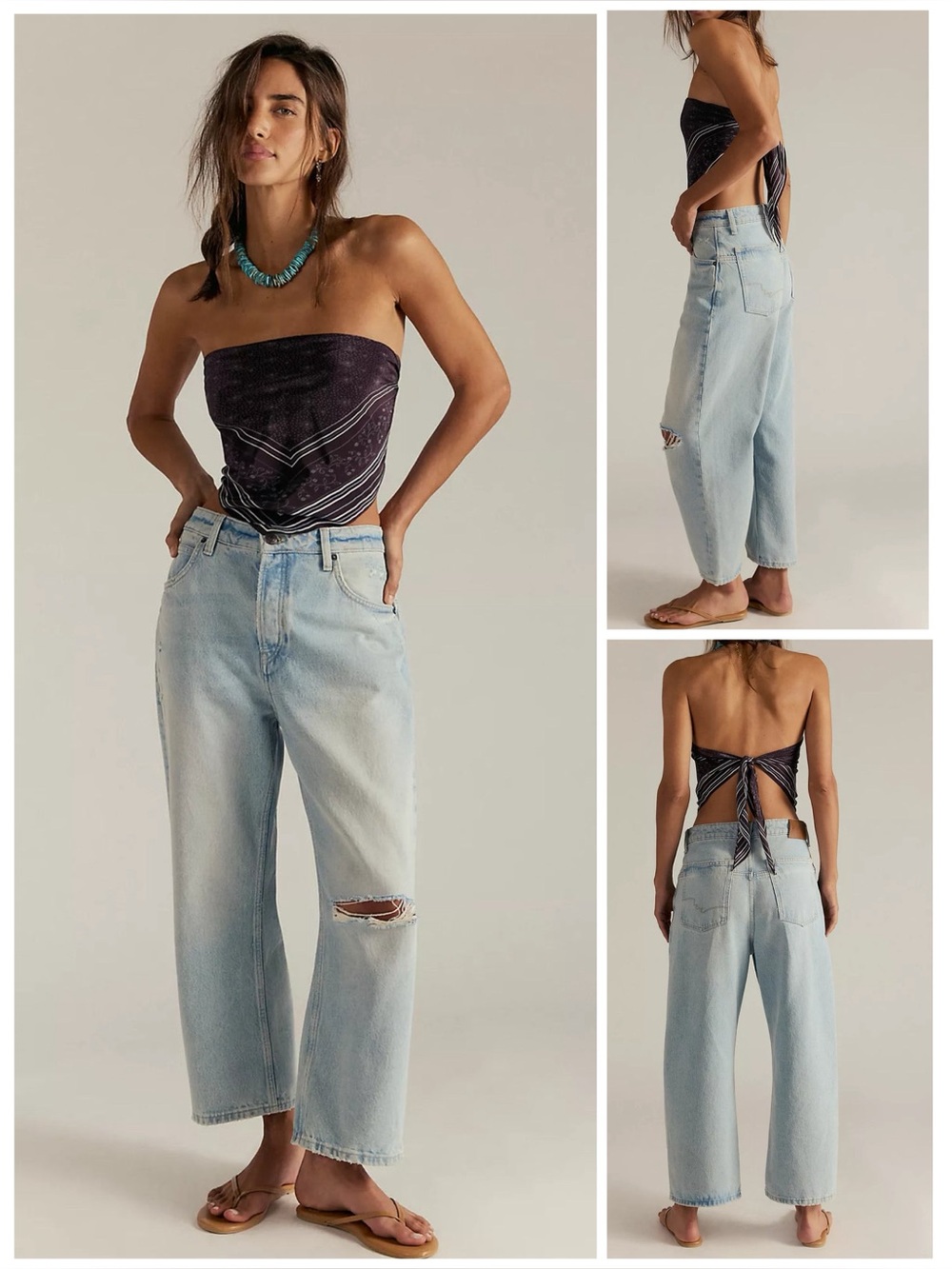 𝓯𝓹 Free People ~ We The Free Deep Trance Dropped Boyfriend Jeans